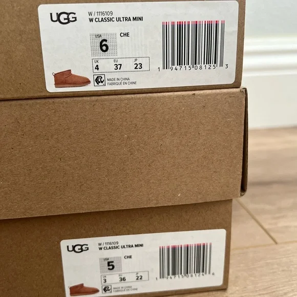 UGG ULTRA MINI CLASSIC BOOTS CHESTNUT NIB READY TO SHIP - Picture 4 of 11
